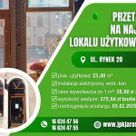 Przetarg ustny – ul. Rynek 20 (23,40 m2)