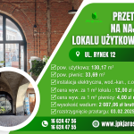 Przetarg ustny – ul. Rynek 12 (130,17 m2)