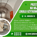 Przetarg ustny – ul. Grodzka 15 (53,00 m2)